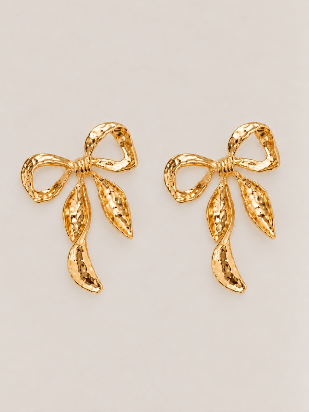 New! Gold Bow Preppy Traditional Post Earrings NWOT